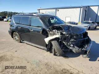 2019 Nissan Armada Platinum with VIN JN8AY2NF1K9351184, listed as a Copart auction lot 49127185 with 120,076 mi miles and Salvage Title. Bid and sale history available at carsss.com. Image 4.