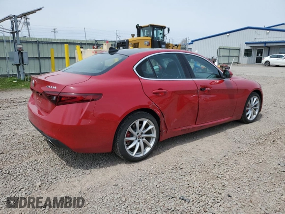 2018 Alfa Romeo Giulia with VIN ZARFAEDN0J7577037, listed as a Copart auction lot 54208215 with 54,175 mi miles and Salvage title. Bid and sale history available at DreamBid. Image 3.