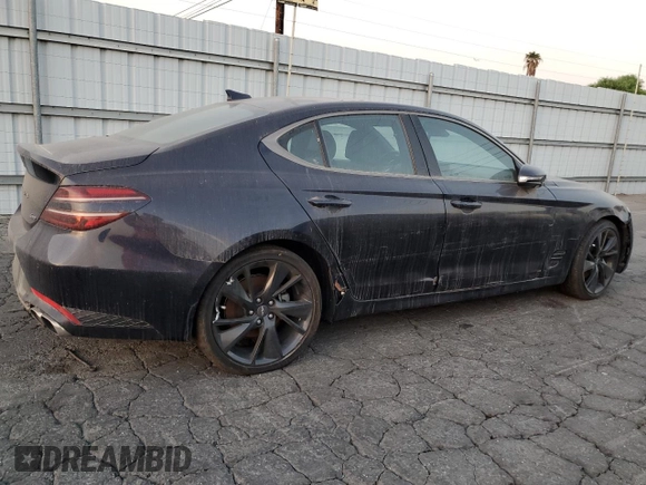 2023 Genesis G70 2.0T with VIN KMTG34TA5PU124271, listed as a Copart auction lot 82690964 with 8,844 mi miles and Salvage Title. Bid and sale history available at DreamBid. Image 3.