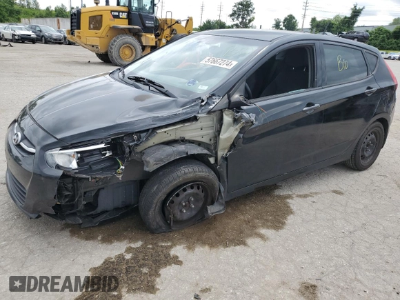 2016 Hyundai Accent SE with VIN KMHCT5AE8GU241668, listed as a Copart auction lot 57667274 with 0 mi miles and Salvage Title. Bid and sale history available at carsss.com. Image 1.