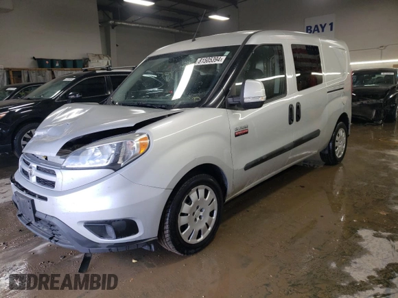 2017 Ram ProMaster City Cargo Van Tradesman SLT with VIN ZFBERFBB3H6F89783, listed as a Copart auction lot 81505394 with 130,196 mi miles and Salvage Title. Bid and sale history available at carsss.com. Image 1.