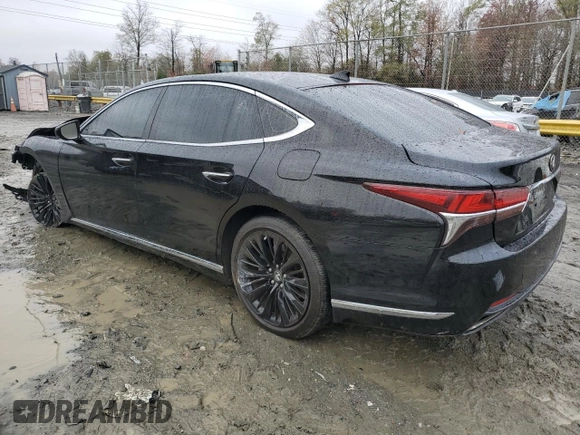 2019 Lexus LS 500 with VIN JTHC51FF1K5005423, listed as a Copart auction lot 80461064 with 73,595 mi miles and Salvage title. Bid and sale history available at DreamBid. Image 2.