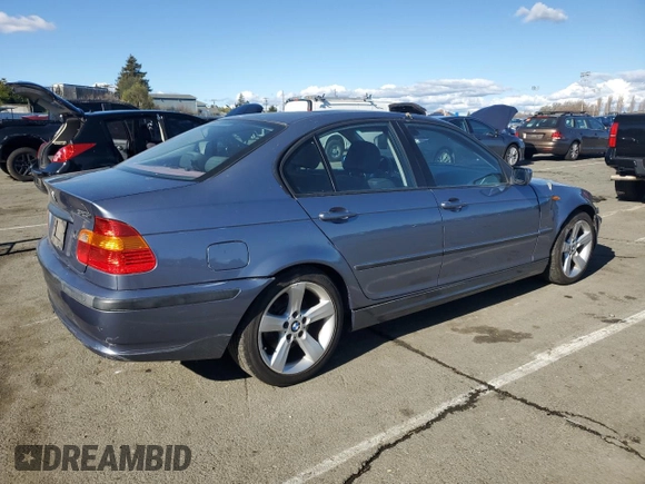 2005 BMW 3 Series 325i with VIN WBAET37435NH06848, listed as a Copart auction lot 44461725 with 91,042 mi miles and Salvage Title. Bid and sale history available at carsss.com. Image 3.