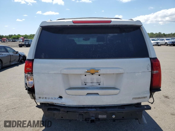 2019 Chevrolet Suburban Premier with VIN 1GNSKJKJ7KR339570, listed as a Copart auction lot 60350984 with 114,689 mi miles and Non Repairable. Bid and sale history available at DreamBid. Image 6.