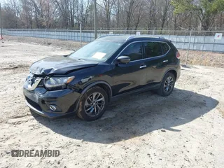 2016 Nissan Rogue SV with VIN KNMAT2MV8GP695049, listed as a IAAI auction lot 41826587 with 220,507 mi miles. Bid and sale history available at carsss.com. Image 2.