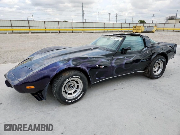 1979 Chevrolet Corvette with VIN 1Z8749S407485, listed as a Copart auction lot 63649885 with 83,814 mi miles and Salvage title. Bid and sale history available at DreamBid. Image 1.