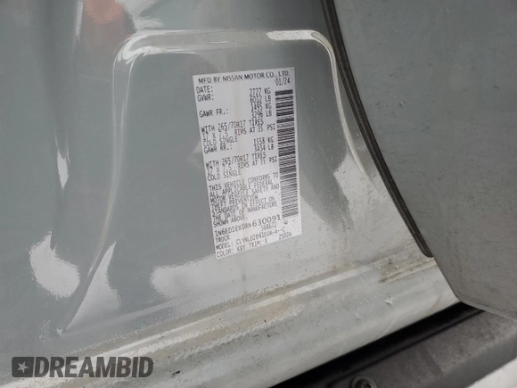 2024 Nissan Frontier Pro-4X with VIN 1N6ED1EK0RN630091, listed as a Copart auction lot 88705595 with 9,059 mi miles and Clean title. Bid and sale history available at DreamBid. Image 14.