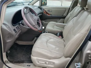 2003 Lexus RX 300 z VIN JTJHF10U530309619, wystawiony jako Copart lot #47728565 z przebiegiem 153 357 mil mil oraz Szkody całkowita. Historia ofert i sprzedaży dostępna na DreamBid. Obrazek 7.