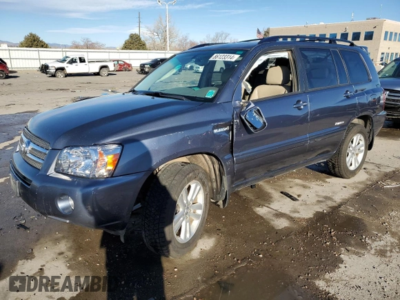 2006 Toyota Highlander Hybrid with VIN JTEEW21A760028227, listed as a Copart auction lot 86123314 with 169,619 mi miles and Salvage Title. Bid and sale history available at carsss.com. Image 1.