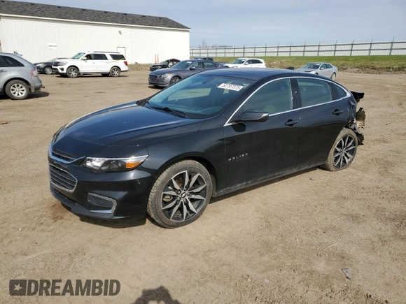 2018 Chevrolet Malibu LT with VIN 1G1ZD5ST5JF162813, listed as a Copart auction lot 52797375 with 75,024 mi miles and Clean Title. Bid and sale history available at carsss.com. Image 1.