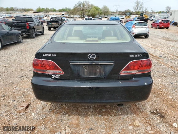 2006 Lexus ES 330 with VIN JTHBA30G965143639, listed as a Copart auction lot 51704405 with 200,173 mi miles and Salvage Title. Bid and sale history available at carsss.com. Image 6.