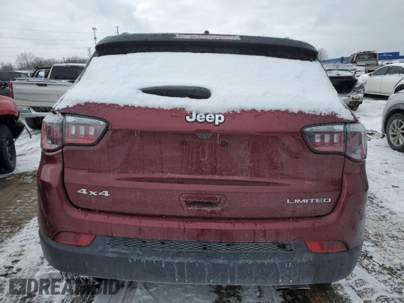 2022 Jeep Compass (RED) Edition with VIN 3C4NJDCB9NT129923, listed as a Copart auction lot 41813445 with 8,340 mi miles and Salvage title. Bid and sale history available at DreamBid. Image 6.