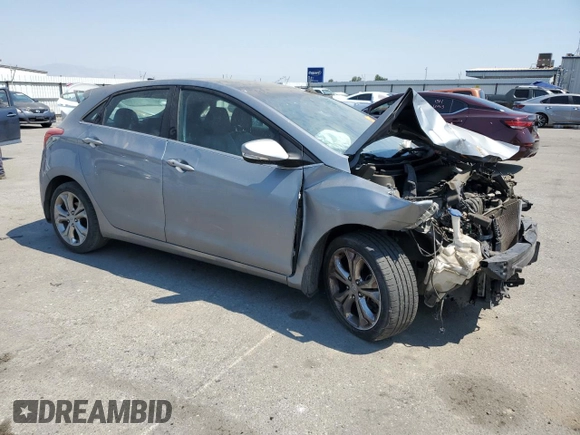 2014 Hyundai Elantra GT with VIN KMHD35LH5EU200326, listed as a Copart auction lot 61170234 with 0 mi miles and Salvage Title. Bid and sale history available at carsss.com. Image 4.