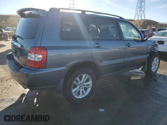 2006 Toyota Highlander Hybrid with VIN JTEEW21A760028227, listed as a Copart auction lot 86123314 with 169,619 mi miles and Salvage Title. Bid and sale history available at carsss.com. Image 3.