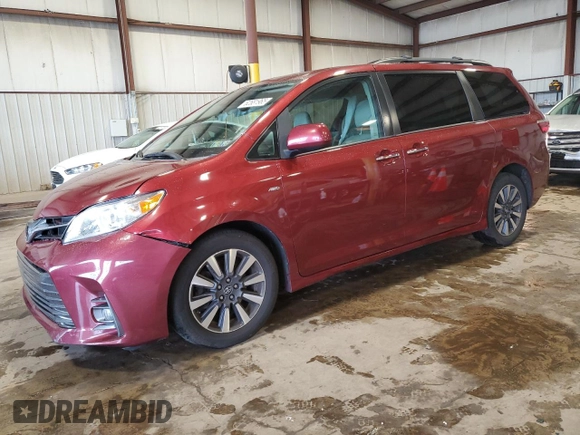 2020 Toyota Sienna XLE with VIN 5TDDZ3DC8LS236152, listed as a Copart auction lot 62681965 with 99,671 mi miles and Salvage title. Bid and sale history available at DreamBid. Image 1.