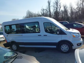2021 Ford Transit Passenger XL with VIN 1FBAX2C89MKA49631, listed as a IAAI auction lot 41773770 with 77,260 mi miles and . Bid and sale history available at DreamBid. Image 13.