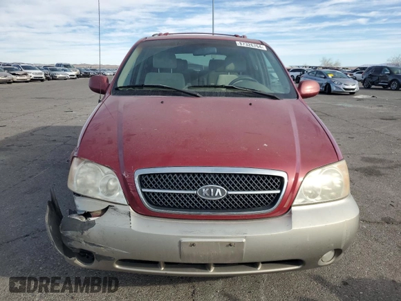 2004 Kia Sedona LX with VIN KNDUP131546612432, listed as a Copart auction lot 87326764 with 156,259 mi miles and Salvage Title. Bid and sale history available at carsss.com. Image 5.