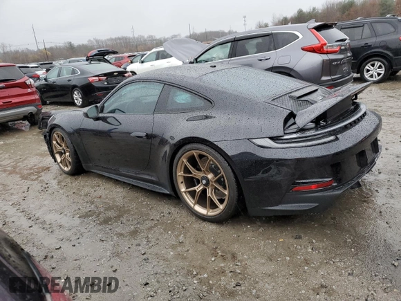 2023 Porsche 911 GT3 with VIN WP0AC2A94PS270884, listed as a Copart auction lot 80861614 with 43,830 mi miles and Salvage Title. Bid and sale history available at carsss.com. Image 2.