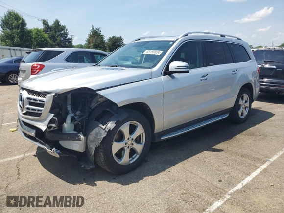 2017 Mercedes-Benz GLS 450 with VIN 4JGDF6EESHA743116, listed as a Copart auction lot 55159504 with 122,461 mi miles and . Bid and sale history available at DreamBid. Image 1.