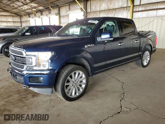 2018 Ford F-150 XL with VIN 1FTEW1EGXJFE48440, listed as a Copart auction lot 51834215 with 53,389 mi miles and Salvage Title. Bid and sale history available at carsss.com. Image 1.