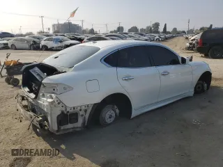 2013 Infiniti M37 with VIN JN1BY1AP2DM510841, listed as a Copart auction lot 83598224 with Not Provided miles and Salvage Title. Bid and sale history available at carsss.com. Image 3.