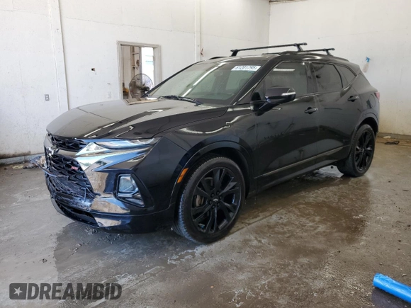 2019 Chevrolet Blazer RS with VIN 3GNKBJRS7KS679698, listed as a Copart auction lot 61201795 with 74,261 mi miles and Salvage title. Bid and sale history available at DreamBid. Image 1.