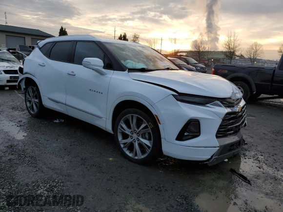 2019 Chevrolet Blazer Premier with VIN 3GNKBFRS9KS700290, listed as a Copart auction lot 87919295 with 58,191 mi miles and Salvage title. Bid and sale history available at DreamBid. Image 4.