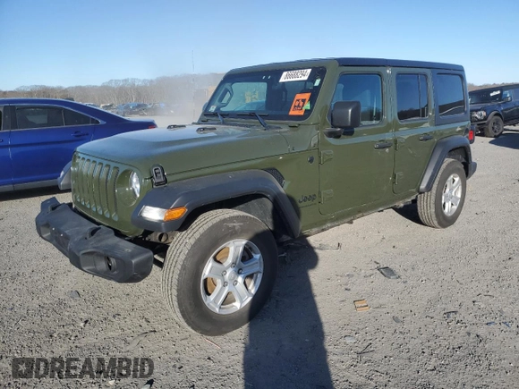 2023 Jeep Wrangler Sport S with VIN 1C4HJXDG7PW533826, listed as a Copart auction lot 86688294 with 40,336 mi miles and Salvage Title. Bid and sale history available at DreamBid. Image 1.