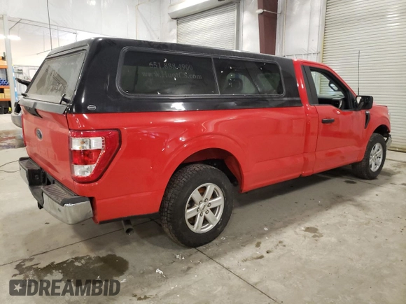 2022 Ford F-150 XL with VIN 1FTMF1CB1NKE26925, listed as a Copart auction lot 45418635 with 0 mi miles and Salvage Title. Bid and sale history available at carsss.com. Image 3.