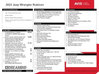 2023 Jeep Wrangler Rubicon with VIN 1C4HJXFN7PW701475, listed as a Copart auction lot 70486654 with Not provided miles and Non repairable. Bid and sale history available at DreamBid. Image 12.