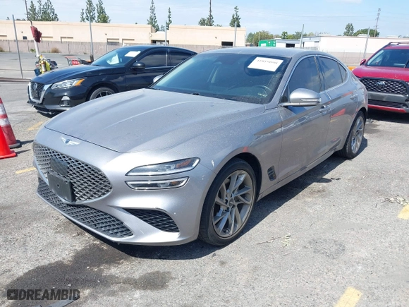 2022 Genesis G70 2.0T with VIN KMTG34TA1NU092710, listed as a IAAI auction lot 41819098 with 56,072 mi miles. Bid and sale history available at carsss.com. Image 17.