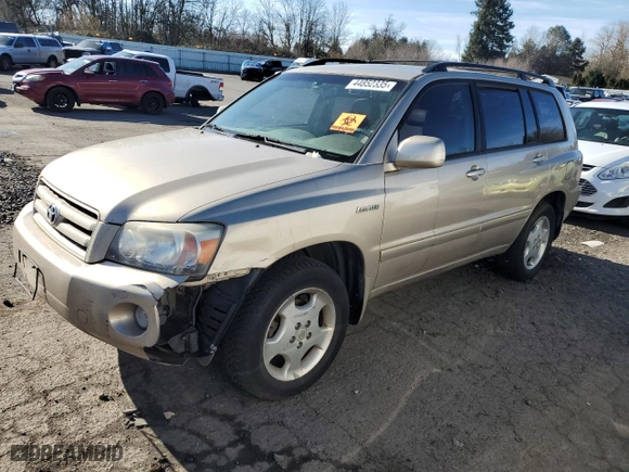 2006 Toyota Highlander w/3rd Row with VIN JTEEP21A160155472, listed as a Copart auction lot 44852335 with 0 mi miles and Clean Title. Bid and sale history available at carsss.com. Image 1.