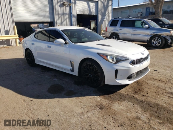 2018 Kia Stinger with VIN KNAE15LAXJ6030560, listed as a Copart auction lot 43964235 with 97,371 mi miles and Salvage Title. Bid and sale history available at DreamBid. Image 4.