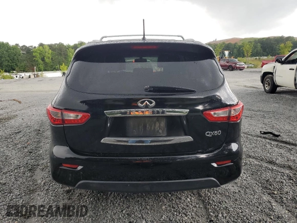 2014 Infiniti QX60 with VIN 5N1AL0MM0EC514960, listed as a Copart auction lot 58670315 with 161,068 mi miles and Salvage title. Bid and sale history available at DreamBid. Image 6.