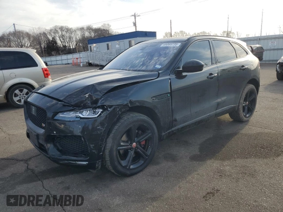 2019 Jaguar F-Pace S with VIN SADCM2FV3KA352927, listed as a Copart auction lot 49069735 with 83,317 mi miles and Salvage Title. Bid and sale history available at DreamBid. Image 1.