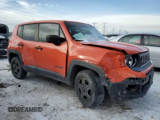 2015 Jeep Renegade Sport with VIN ZACCJBAT9FPB85750, listed as a Copart auction lot 45538775 with 134,812 mi miles and Salvage Title. Bid and sale history available at DreamBid. Image 4.