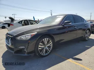 2021 Infiniti Q50 Signature Edition z VIN JN1EV7CP7MM700303, wystawiony jako Copart lot #58534285 z przebiegiem 44 081 mil mil oraz Szkoda całkowita • Salvage title. Historia ofert i sprzedaży dostępna na DreamBid. Obrazek 1.