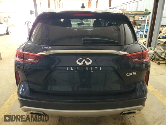2019 Infiniti QX50 LUXE with VIN 3PCAJ5M18KF139072, listed as a Copart auction lot 46992375 with 39,313 mi miles and Salvage Title. Bid and sale history available at carsss.com. Image 6.