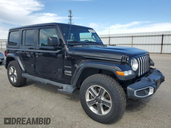 2019 Jeep Wrangler Unlimited Sahara z VIN 1C4HJXEN0KW588687, wystawiony jako Copart lot #52812895 z przebiegiem 91 486 mil mil oraz Szkoda całkowita • Salvage title. Historia ofert i sprzedaży dostępna na DreamBid. Obrazek 4.