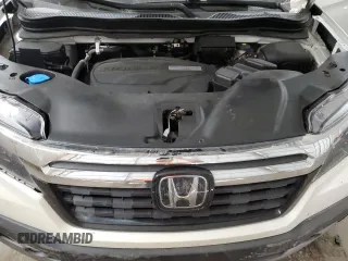 2019 Honda Ridgeline RTL-T with VIN 5FPYK2F60KB001455, listed as a Copart auction lot 53786015 with 61,050 mi miles and Salvage title. Bid and sale history available at DreamBid. Image 11.