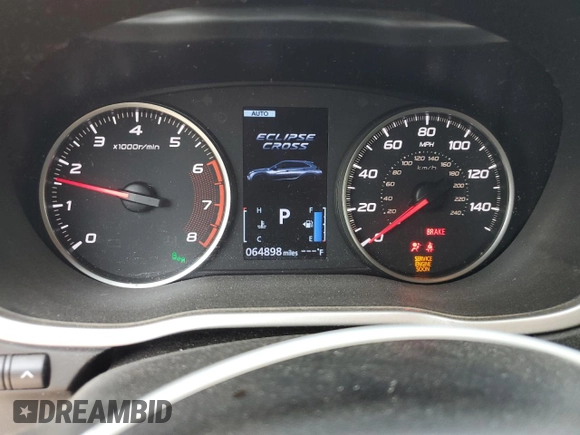2020 Mitsubishi Eclipse Cross SE with VIN JA4AT5AAXLZ001540, listed as a Copart auction lot 58622735 with 64,898 mi miles and Salvage title. Bid and sale history available at DreamBid. Image 9.