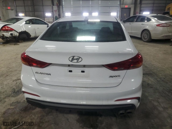 2018 Hyundai Elantra Sport with VIN KMHD04LB0JU628975, listed as a Copart auction lot 47574525 with 119,464 mi miles and Salvage Title. Bid and sale history available at carsss.com. Image 6.