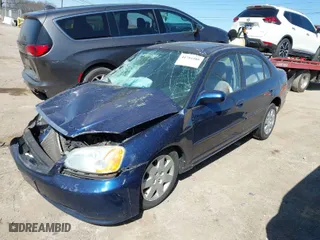 2001 Honda Civic EX with VIN 1HGES25711L053647, listed as a IAAI auction lot 41754388 with 1 mi miles. Bid and sale history available at carsss.com. Image 2.