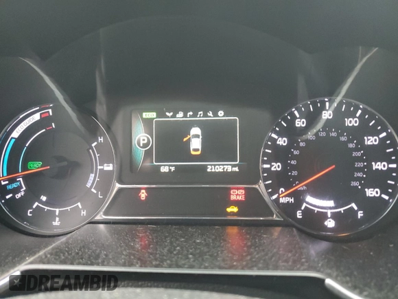 2015 Kia Optima Hybrid EX with VIN KNAGN4AD5F5090053, listed as a Copart auction lot 73826084 with 210,273 mi miles and Salvage Title. Bid and sale history available at carsss.com. Image 9.