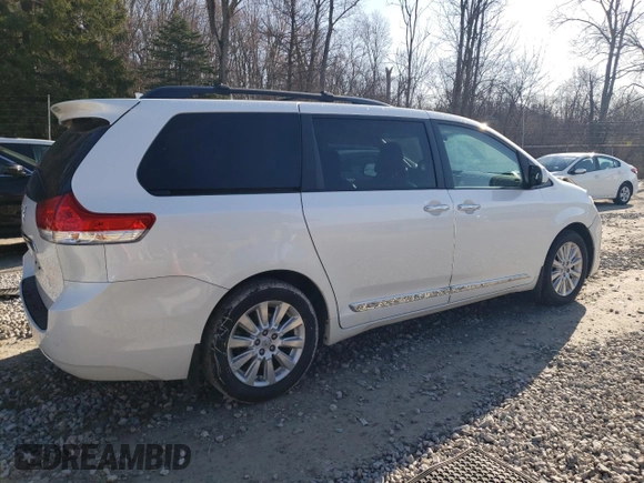 2011 Toyota Sienna XLE with VIN 5TDDK3DC5BS028703, listed as a Copart auction lot 49466845 with 108,800 mi miles and Salvage Title. Bid and sale history available at carsss.com. Image 3.
