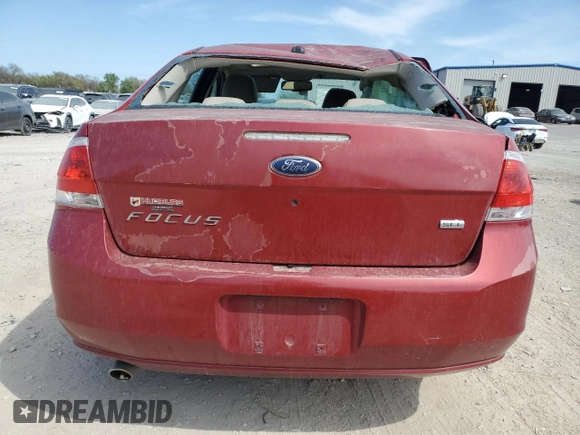 2009 Ford Focus SEL with VIN 1FAHP37NX9W234373, listed as a Copart auction lot 51001635 with 0 mi miles and Salvage Title. Bid and sale history available at carsss.com. Image 6.