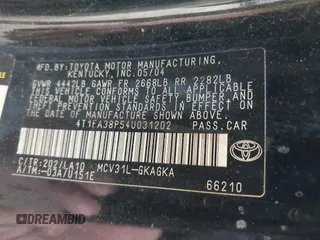 2004 Toyota Solara SE z VIN 4T1FA38P54U031202, wystawiony jako IAAI lot #42473913 z przebiegiem 137 469 mil mil oraz . Historia ofert i sprzedaży dostępna na DreamBid. Obrazek 9.