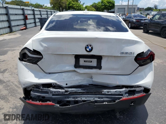2022 BMW 2 Series 230i with VIN 3MW23CM07N8C54729, listed as a Copart auction lot 61534375 with 40,151 mi miles and Salvage title. Bid and sale history available at DreamBid. Image 6.