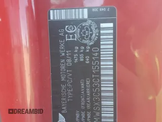 2012 MINI Coupe S z VIN WMWSX3C53CT155140, wystawiony jako Copart lot #75521054 z przebiegiem 65 628 mil mil oraz Szkody całkowita. Historia ofert i sprzedaży dostępna na DreamBid. Obrazek 12.