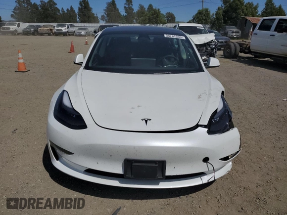 2023 Tesla Model 3 with VIN 5YJ3E1EA0PF623233, listed as a Copart auction lot 55781355 with 26,301 mi miles and Salvage title. Bid and sale history available at DreamBid. Image 5.